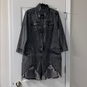 Denim Romper